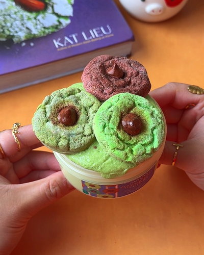 PANDAN PEANUT BUTTER THUMBPRINT COOKIES