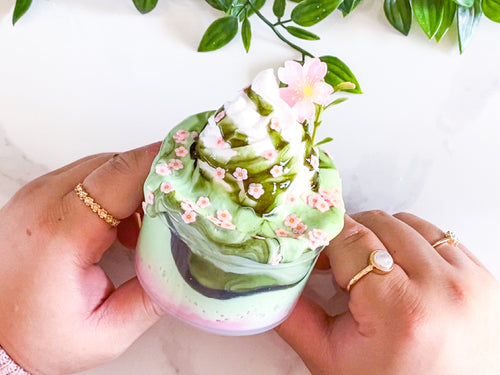 MATCHA STRAWBERRY SAKURA FRAPPE