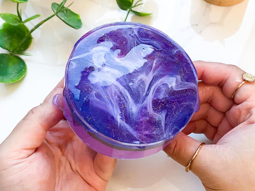 GALAXY MIRROR GLAZE CHEESECAKE